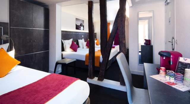 Четырёхместный номер Standard Hôtel du Plat dEtain