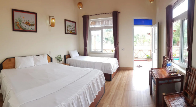 Трёхместный номер Standard с видом на сад Ninh Binh Mountain Side Homestay & Cafe