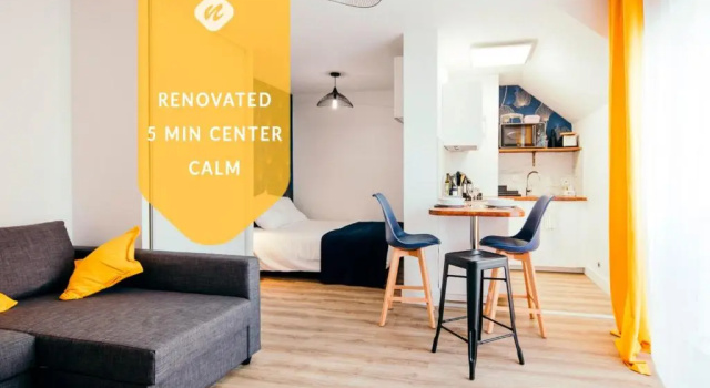 Студия Studio Méan ☆ Near Airbus And Chantiers Atlantique - Wifi - Parking ☆