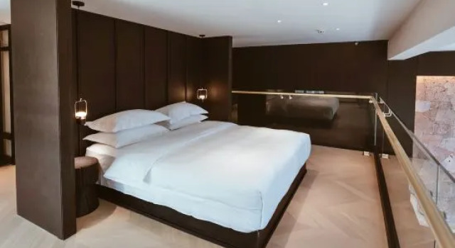 Люкс с видом на закат Xishe Qinghuan Sky Private Hot Spring & Terrace Garden Hotel