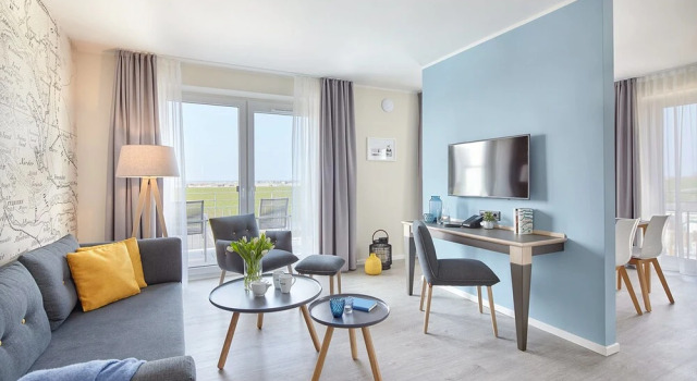 Апартаменты с 3 комнатами с балконом и с видом на море Appartement Küstenperle