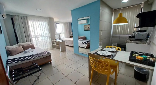 Студия Ponta Negra Flats Confort Accommodations Vista para o Mar