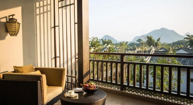 Suite z widokiem na góry Banyan Tree Yangshuo