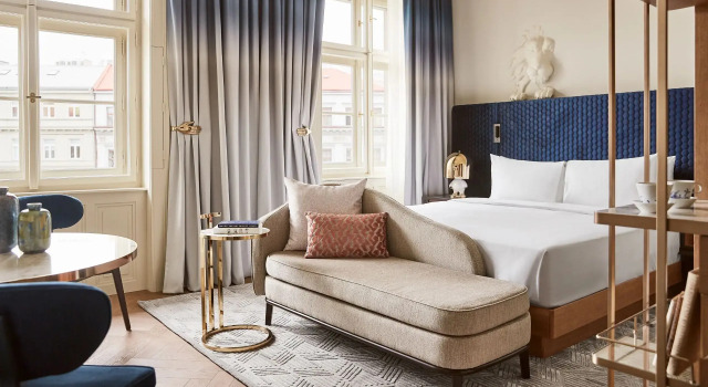 Deluxe Church View Double room with balcony Andaz Prague, By Hyatt