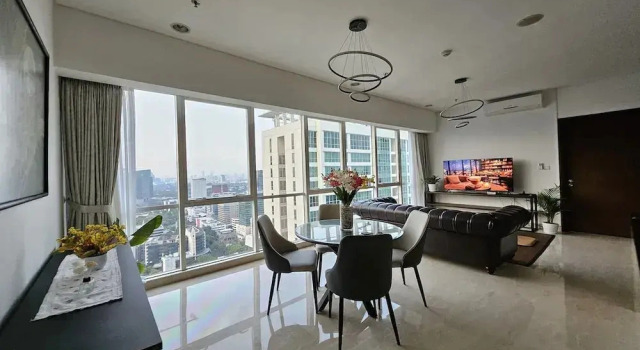 Апартаменты Superior с 3 комнатами с балконом и с видом на город Setiabudi SkyGarden Apartments