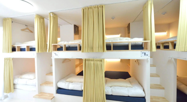 Кровать в общем номере ゲストハウス岐阜羽島心音 Guest House Gifuhashima COCONE