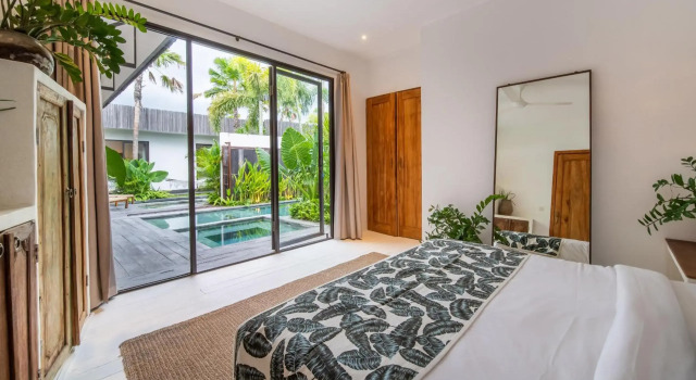 NEW! Rustic Interior design Private Villa 3 BR Umalas w staff 25 Disc, Rezervovat Boutique Hotel Hotely v Bali s bazénem, Bazén
