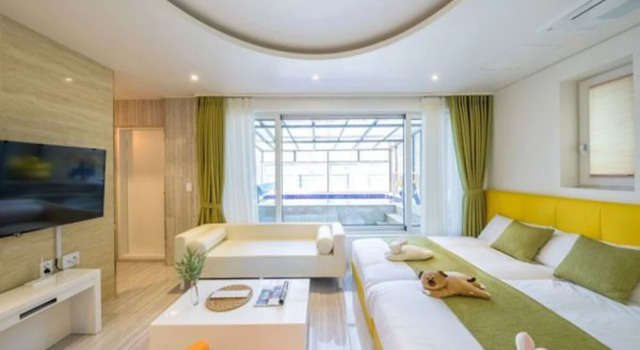 Gapyeong Ramu Poolvilla Pension, 预订 酒店 德岘 京畿道