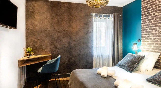 Четырёхместный номер Standard с видом на сад Chambre Dhôtes Chez Dom