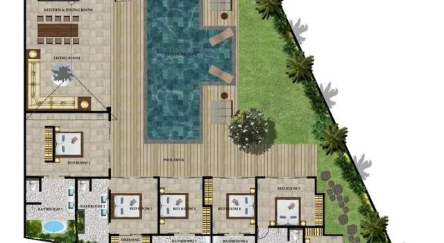 Вилла Luxury 6BR Villa, Canggu, 400m to Finns Beach