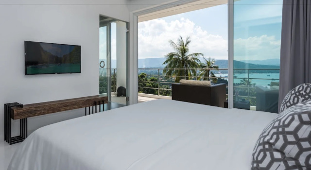 Апартаменты с 3 комнатами с балконом и с видом на море The Beach House Apartment