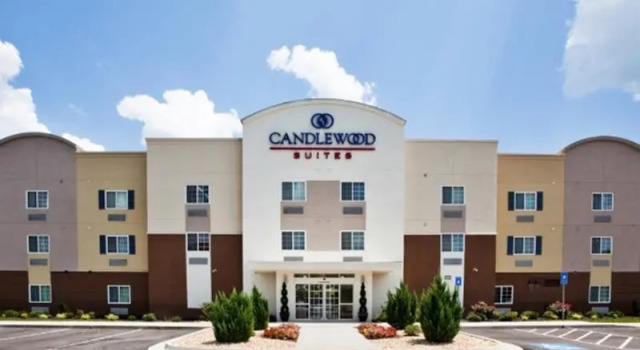 Кровать в общем номере Candlewood Suites Casper by IHG