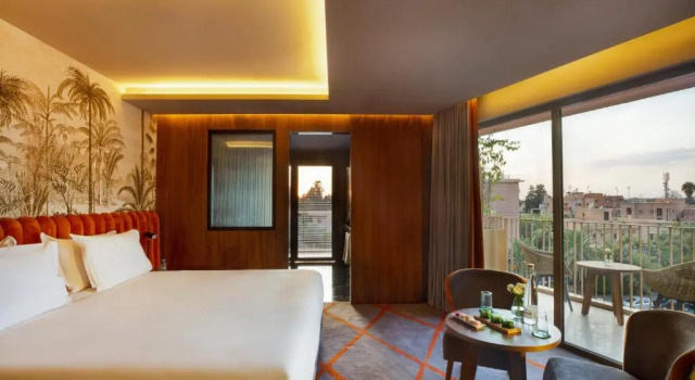 Двухместный номер Deluxe с балконом Hotel Jadali & Spa