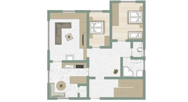 Апартаменты с 2 комнатами Hotel Lerch