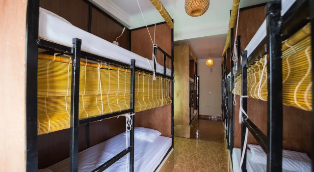Кровать в общем номере Ubuntu Hostel
