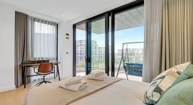 Клубные апартаменты с 3 комнатами Boutique 2 Bed King's Cross Modern Apartment