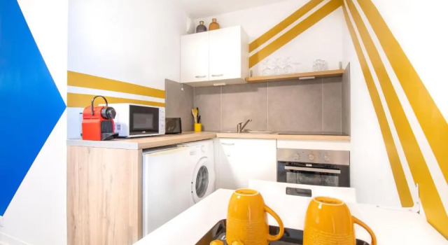 Апартаменты Charmant T2 sur Île de Nantes avec Parking et Balcon
