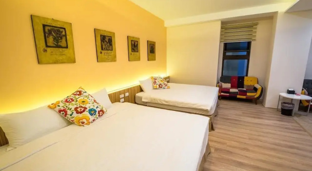 1 makuuhuone Deluxe Neljän hengen huone parvekkeella ING Spa B&B - PengHu