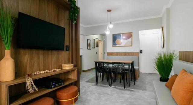 Апартаменты Apto a 500m da Praia Canto do Forte - Praia Grande