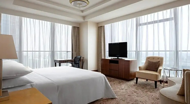 Двухместный люкс Concierge Lounge Access Ambassador Sheraton Qingdao Jiaozhou Hotel