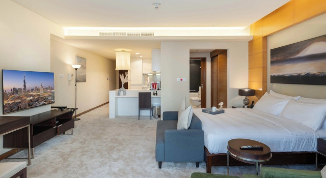 Holistay luxury homes-Dubai mall Studio, Забронировать Апартаменты/квартира Апартаменты Эмирата Дубая, рядом с Деловой район Эмаар-Сквер, Апартаменты/квартира