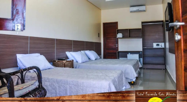 Трёхместный номер Deluxe с красивым видом из окна Hotel Fazenda Ceu Aberto