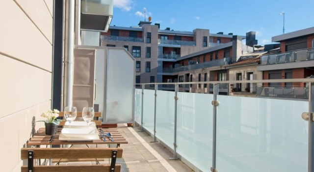 Апартаменты Deluxe с 2 комнатами с балконом и с видом на город Montecarlo San Sebastián Apartment
