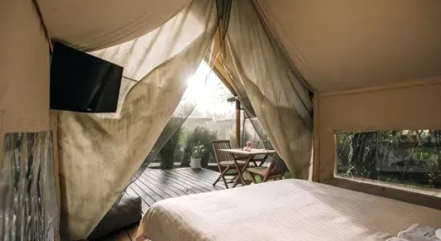 Кровать в общем номере Guangzhou Benle HIPCAMP Tent Campsite