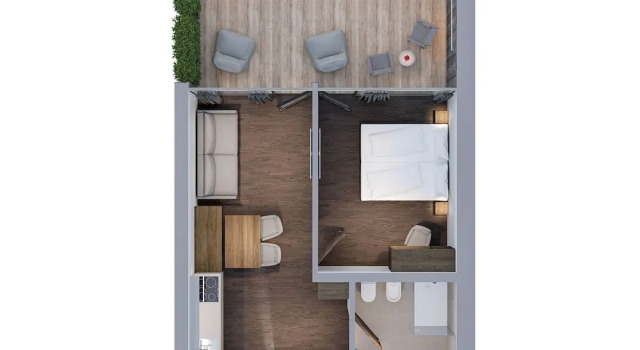 Номер Standard Пентхаус c 1 комнатой с видом на горы Aquila Dolomites Residence