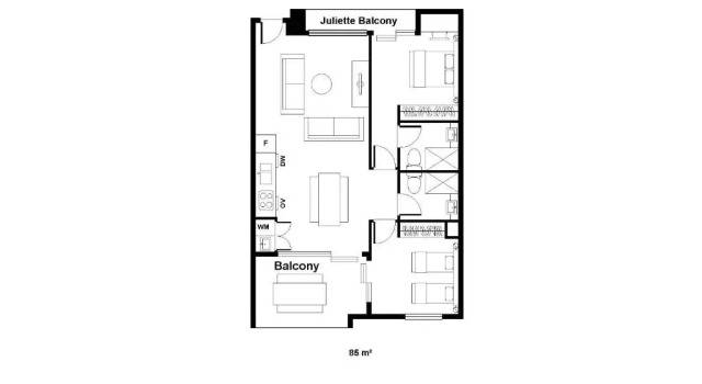 Апартаменты с 2 комнатами Veriu Camperdown