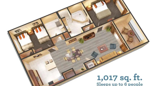 Люкс с 2 комнатами Floridays Orlando Two & Three Bed Rooms Condo Resort