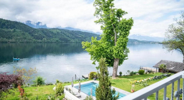 Двухместный номер Superior с балконом и с видом на озеро Villa Postillion am See