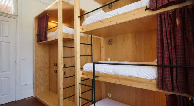 Кровать в общем номере The Passenger Hostel