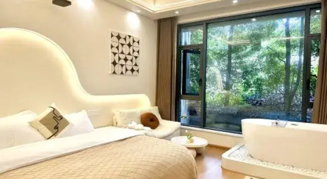 Shanfeng Yumeng Private Hot Spring Homestay (Qingchengshan Scenic Area), Boek Hotel Hotels in Chengdu met parkeren, Parkeren