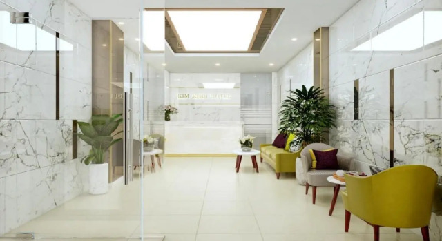 Кровать в общем номере Kim Khoi Hotel