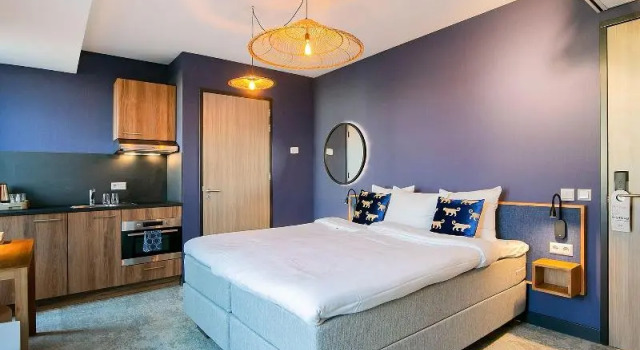 Двухместная студия с кухней Deluxe с балконом Hotel Marktstad
