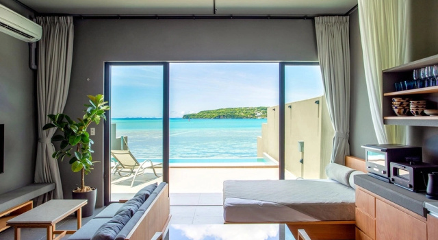 Двухместный люкс с 2 комнатами с видом на океан Feliz Villa Suite Kourijima View