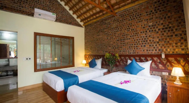 Бунгало с видом на сад Tam Coc Serene Bungalow