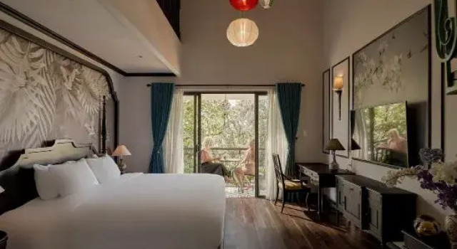 Семейный люкс с видом на сад Vanessa Boutique Hotel An Bang Beach