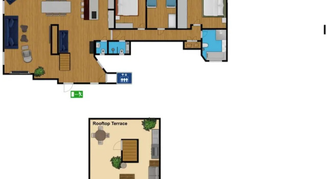 Central Penthouse With Private Rooftop Terrace, Забронировать Апартаменты/квартира Копенгаген Остров Зеландия, рядом с Памятник Гансу Христиану Андерсену