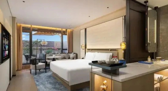 Четырёхместный семейный номер Standard с видом на сад Shanghai Hongqiao Heyitang Hotel Beixinjing Subway Station Branch