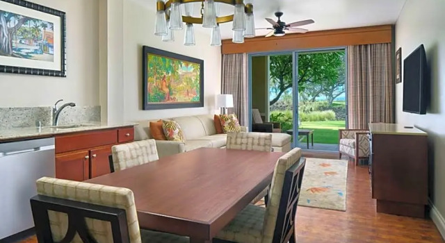 Номер Deluxe c 1 комнатой с видом на поле для гольфа Hilton Grand Vacations Club Kings Land Waikoloa
