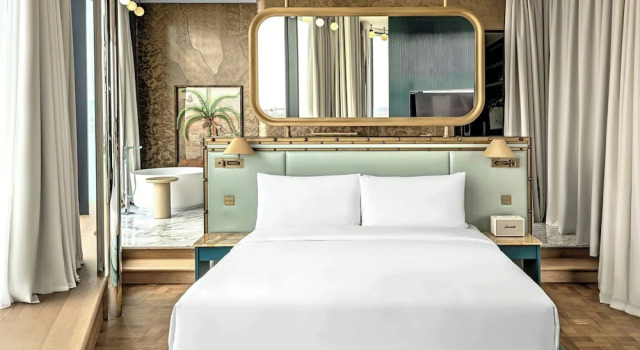 Habitación doble Estándar ático con vista a la ciudad W Prague