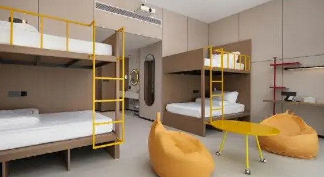 Кровать в общем номере JO&JOE Hotel Shaoguan High speed Railway Station