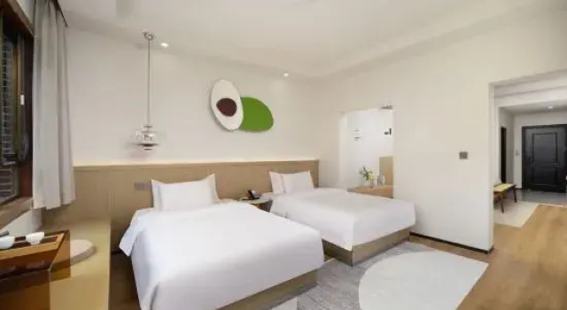 Семейный люкс с красивым видом из окна Qinghe Ruijin Private Soup Hot Spring Hotel
