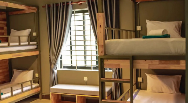 Кровать в общем номере Sleep Pod Hostel