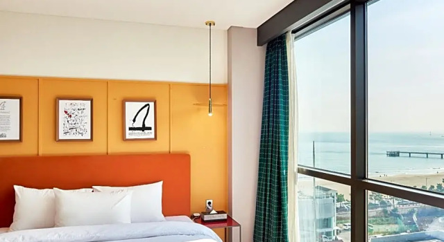 Двухместный номер Deluxe с частичным видом на море Brown Dot Hotel Songjeong