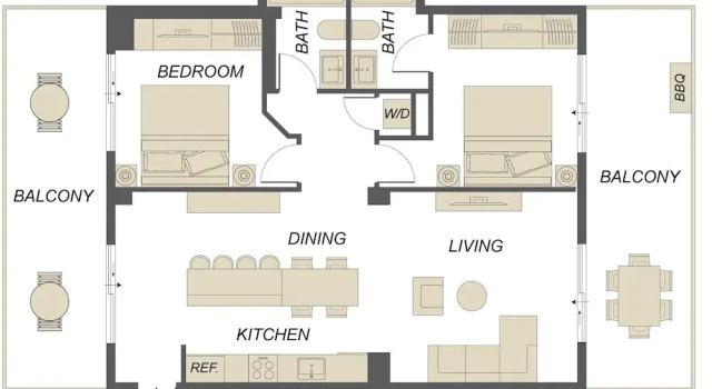 Номер Standard с 2 комнатами Bocobay Wariruri Condos