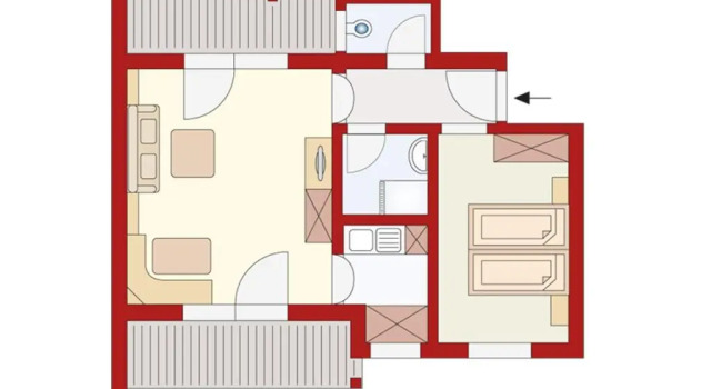 Апартаменты c 1 комнатой Apartments Tirolerhaus