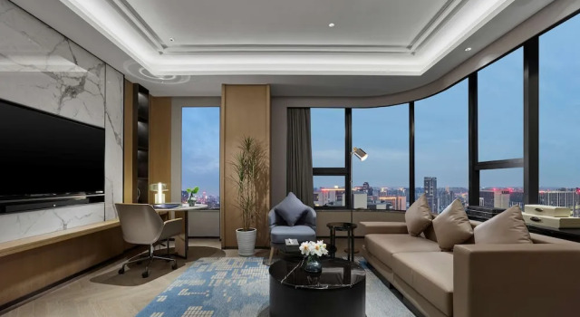 Двухместный люкс Deluxe DoubleTree by Hilton Chengdu Riverside - Close to Panda Base and Chengdu East Railway